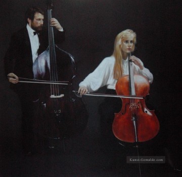 Viola und Cellist Chinese Chen Yifei Ölgemälde